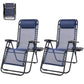 Set of 2 Outdoor Zero Gravity Reclining Chairs – Folding Patio & Camping Lounge Chairs with Cup Holders & Adjustable Pillows