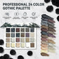 24-Color Gothic Eyeshadow Palette with 12 Eyeliner Pencils, Matte and Shimmer Cool-Tone Smoky Eye Makeup Set