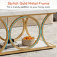 47.24" Rectangle Coffee Table with 2-Tier Storage, Faux Marble Wood Center Table for Living Room