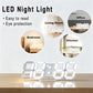 3D LED Digital Alarm Clock with Night Light, Adjustable Brightness, Wall-Mount Electronic Clock for Bedroom & Living Room
