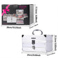 All-in-One Makeup Kit with Mirror, Makeup Tools, Lipstick, Eyeshadow & Blush, Silver Carry Case
