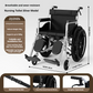 Lightweight Foldable Travel Wheelchair with Hand Brake and Commode Seat