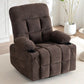 360° Swivel Rocker Recliner Chair – Manual Upholstered Lounge Chair with Cup Holders & Side Pockets for Living Room