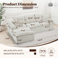 110-Inch L-Shaped Boneless Cloud Sectional Sofa with Ottoman – Deep Seat Chenille Modular Couch, No Assembly Required