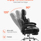 Ergonomic Executive Office Chair, 300/400 lb Capacity PU Leather Reclining Chair with Adjustable Height
