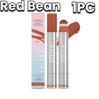 2-in-1 Liquid Blush and Lip Tint, Twist-Up Wand with Soft Cushion Applicator, Lightweight Non-Sticky Formula