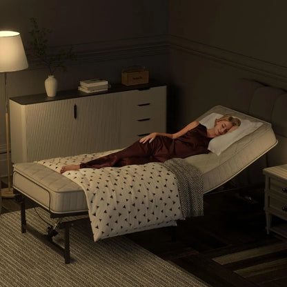 Twin XL Electric Adjustable Bed Base with Head & Foot Lift, Adjustable Bed Frame, Frame Only – Mattress Not Included
