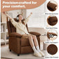 Padded Deep Seat Recliner Chair – Compact Reading Lounge Chair with Side Pockets for Living Room & Small Spaces