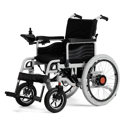Foldable Carbon Steel Electric Wheelchair with Large Wire Wheels