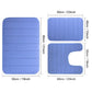 Black Memory Foam Bathroom Mat, Soft Thick Absorbent Bath Rug with Non-Slip Backing, Quick Dry Machine Washable