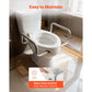 3.5" Raised Toilet Seat with Arms – Elevated Toilet Riser with Padded Handles, 300 lb Capacity