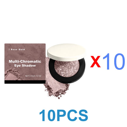 Rose Gold Shimmer Eyeshadow Palette, Natural Glow Eye Makeup, Portable Compact for Travel