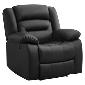 Classic Oversized Power Recliner Chair, Electric Faux Leather Overstuffed Reclining Sofa with Soft Cushioned Seat & Backrest