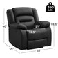 Classic Oversized Power Recliner Chair, Electric Faux Leather Overstuffed Reclining Sofa with Soft Cushioned Seat & Backrest