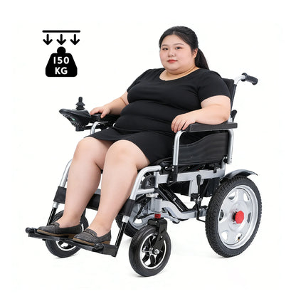 150 KG Large Capacity Steel Silla De Ruedas Electrica Folding Lightweight Portable Electric Wheelchair