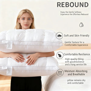 Luxury Hotel-Quality Bed Pillow with Ergonomic Support for Back, Side & Stomach Sleepers, Soft Supportive Sleeping Pillow
