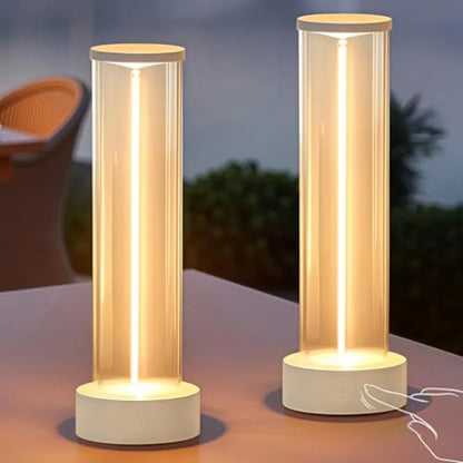 Cordless Rechargeable Table Lamp, 3-Mode Touch Dimming, IP54 Water-Resistant