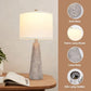 Rustic Farmhouse Bedside Table Lamps, Set of 2, with 3-Way Dimming and Horizontal Stripe Design
