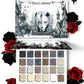 24-Color Dark Elf Eyeshadow Palette, Gothic Vampire Style, Highly Pigmented Shimmer & Glitter Eye Makeup