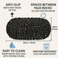 Oval Pebble PVC Bathtub Mat 36x69cm, Non-Slip Shower Mat with Suction Cups & Drainage Holes for Bathroom