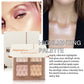 4-Shade Highlighter and Bronzer Palette, Highly Pigmented Luminous Face Powder