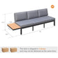 3-Seat Modular Outdoor Sofa Bed with Adjustable Reclining Lounge – Convertible Patio Couch with Detachable Side Table