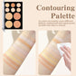10-Color Cream Contour and Concealer Palette with Brush, Highlighter and Bronzer Makeup Kit