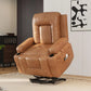 Heavy-Duty Electric Power Lift Recliner Chair with Heat & Massage, PU Leather Stand Assist Chair with Adjustable Backrest & Footrest