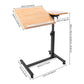 Mobile Overbed Table with Wheels, Rolling Laptop Computer Standing Desk & Bedside Cart for Hospital and Home Use