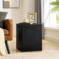 Modern Cube Side Table with Built-In Handles, Portable Square Accent End Table for Living Room & Bedroom