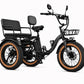 1000W Folding Electric Tricycle for Adults, 48V 16Ah Battery, Fat Tires, 5-Level Pedal Assist, Walk Mode, 45-Mile Range