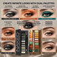 12-Color Smoky & Warm Eyeshadow Palette Bundle with 8 Makeup Brushes, Highly Pigmented Matte & Shimmer, Long-Wearing