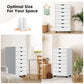 7-Drawer Rolling Storage Cabinet with Wheels, Wooden Chest Dresser & Mobile File Organizer for Bedroom, Office & Living Room