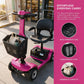 4-Wheel Electric Mobility Scooter for Seniors – Adjustable Comfort Seat, Storage Basket, Multi-Terrain Travel Scooter