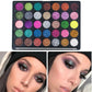 35-Color Glitter Eyeshadow Palette, Metallic Shimmer & Sequins, Highly Pigmented Waterproof Long-Lasting Eye Makeup