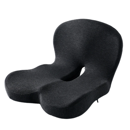 Memory Foam All-in-One Seat & Back Cushion – Ergonomic Integrated Support Pad with Non-Slip Base for Office Chair, Car & Home
