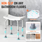Adjustable Shower Chair for Seniors – Height Adjustable Bath Stool with Built-In Handles, Non-Slip Feet, 350 lb Capacity