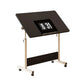 31.5-Inch Height Adjustable Overbed Table with Wheels, Mobile Rolling Laptop Desk for Home Office & Hospital, Black