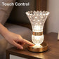 Crystal Table Lamp, Touch Control, Dimmable with 3 Light Colors, 500mAh Battery, Portable Bedside Night Light