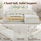 110-Inch L-Shaped Boneless Cloud Sectional Sofa with Ottoman – Deep Seat Chenille Modular Couch, No Assembly Required
