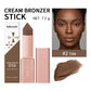 2-Piece Cream Bronzer Stick Set, Smooth Blendable Face Contour, Waterproof Natural Sun-Kissed Finish