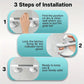 12" Suction Cup Shower Grab Bars 2-Pack – No-Drill Bathroom Safety Handles for Bathtub, Shower & Toilet