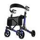 3-in-1 Foldable Rollator Walker for Seniors with Seat & Storage Bag – 300 lb Capacity
