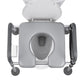4-in-1 Bedside Commode Chair – Adjustable Raised Toilet Seat with Padded Arms, 5L Removable Bucket, 500 lb Capacity