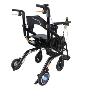 Lightweight Folding Electric Rollator Walker with Seat - 100kg Capacity