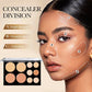 10-Color Cream Contour and Concealer Palette with Brush, Highlighter and Bronzer Makeup Kit
