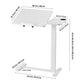 Height & Angle Adjustable Overbed Table with Swivel Casters, Mobile Rolling Bedside Laptop Desk for Home & Office