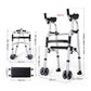 Adjustable Two-Arm Support Walker for Seniors – Foldable Mobility Walking Aid with Wheels