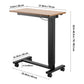 Height & Angle Adjustable Overbed Table with Swivel Casters, Mobile Rolling Bedside Laptop Desk for Home & Office