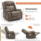 Leather Massage Recliner Chair with Heat – Comfortable Manual Wall-Hugger Reclining Lounge Chair